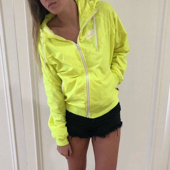Nike Jackets & Blazers - NIKE NEON YELLOW WINDBREAKER